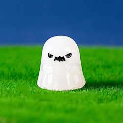 Luminous Halloween Theme  Resin Figurines, Glow in the Dark Display Decorations, Ghost, 27x25mm(LUMI-PW0005-001G)