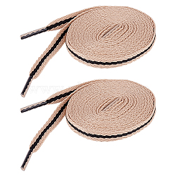 Polyester Cord Shoelace, BurlyWood, 1600x8x1mm(AJEW-WH0567-94B)