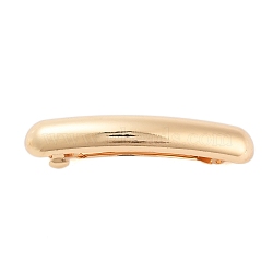 Alloy Hair Barrettes, for Woman Girls, Light Gold, Rectangle, 13x77x16mm(OHAR-H010-01B-KCG)