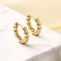 Rack Plating Round Brass Hoop Earrings for Women, Cadmium Free & Lead Free, Long-Lasting Plated, Real 18K Gold Plated, 9.5~10x2.5mm(EJEW-C125-08G)