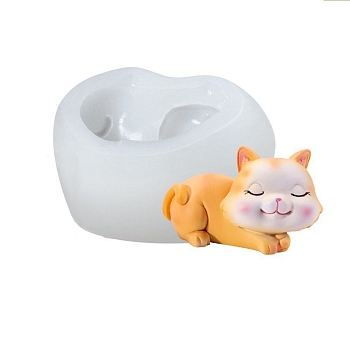 Cat Food Grade Silicone Molds, Fondant Molds, Resin Casting Molds, for Chocolate, Candy, UV Resin & Epoxy Resin Decoration Making, Random Single Color or Random Mixed Color, 79x53x49mm, Inner Diameter: 32x60mm