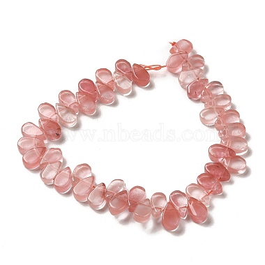 Cherry Quartz Glass Beads Strands(G-B064-B49)-3