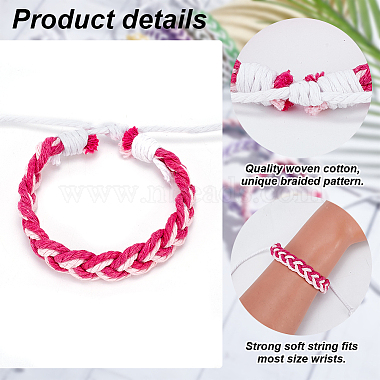 20Pcs 20 Colors Handmade Cotton & Linen Braided Cord Bracelets Set(BJEW-AN0001-62)-6