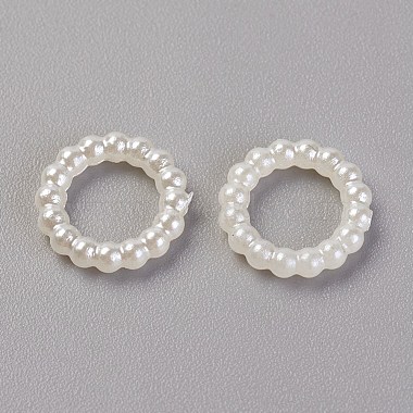 10mm Beige Ring ABS Plastic Cabochons