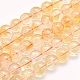 Natural Citrine Beads Strands(G-O166-10-6mm)-1