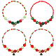 4Pcs 4 Styles ABS Plastic Pearl & Acrylic & Resin Beaded Necklaces Set(NJEW-AB00010)-1