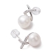 clous d'oreilles en perles naturelles(EJEW-P286-20P)-2