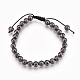 Electroplated Natural Lava Rock Braided Bead Bracelets(BJEW-O162-H)-2