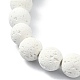 bracelets extensibles en perles rondes en pierre de lave naturelle teinte(BJEW-TA00337-02)-3