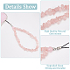 Natural Rose Quartz Chips Beaded Chain Mobile Straps(FIND-WH0135-07D)-3