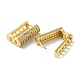 Rectangle Shape Rack Plating Brass Micro Pave Cubic Zirconia Hoop Earrings(KK-E084-40G)-2
