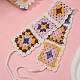 Colorful Flower Crochet Cotton Elastic Headbands(OHAR-PW0005-01C)-1