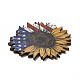 American Flag Theme Single Face Printed Aspen Wood Big Pendants(WOOD-G014-15)-4