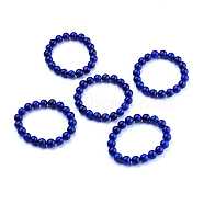 Natural Dyed Lapis Lazuli Beaded Stretch Bracelet, for Handcrafted Jewelry Women, 52mm(BJEW-F203-11)