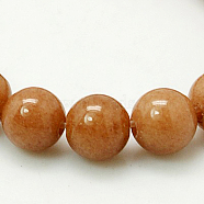 Natural Mashan Jade Round Beads Strands, Dyed, Camel, 6mm, Hole: 1mm, about 69pcs/strand, 15.7 inch(G-D263-6mm-XS27)
