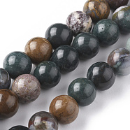 Natural Ocean Jasper Beads Strands, Round, 12mm, Hole: 1.2mm, about 33pcs/strand, 15.94 inch(40.5cm)(G-F668-26-12mm)