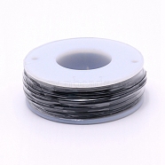 Round Aluminum Wire, with Spool, Black, 20 Gauge, 0.8mm, 36m/roll(AW-G001-0.8mm-10)