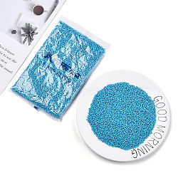Baking Paint Glass Seed Beads, Dark Turquoise, 12/0, 1.5~2mm, Hole: 0.5~1mm, about 30000pcs/bag(SEED-S001-K10)
