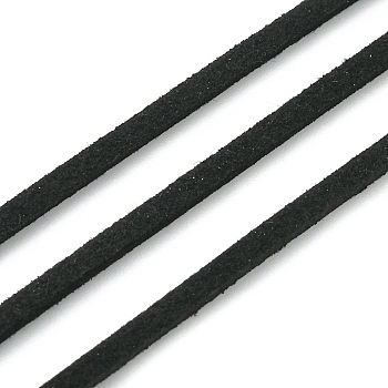 Faux Suede Cord, Black, 2.7mm, about 1m/strand