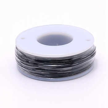 Round Aluminum Wire, with Spool, Black, 20 Gauge, 0.8mm, 36m/roll