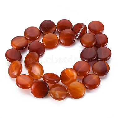 Chapelets de perles rouges en agate naturelle(G-S359-348)-2