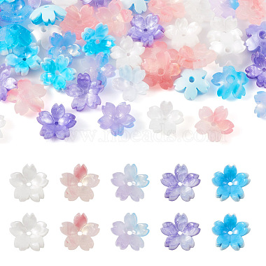 Mixed Color Flower Cellulose Acetate Beads