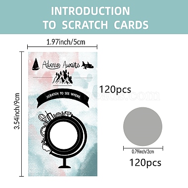 CRASPIRE 120 Sheets Rectangle Coated Scratch Off Film Reward Cards(DIY-CP0006-92D)-2