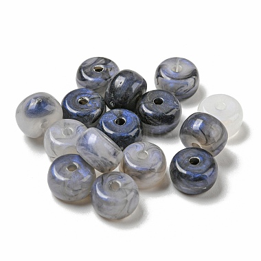 Prussian Blue Rondelle Acrylic Beads