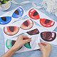 5 Sheets 5 Colors Eye Shape Waterproof PVC Car Stickers(FIND-FH0008-63)-3