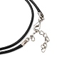 Waxed Cord Necklace Making with Iron Findings(NJEW-R229-2.0mm)-2