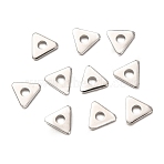 304 Stainless Steel Geometric Spacer Beads, Stainless Steel Color, Tarnish Free, Triangle, 4x4.5x0.8mm, Hole: 1.2mm(STAS-F362-04C-P01)