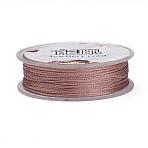 Polyester Metallic Thread, Salmon, 1mm, about 32.8 yards(30m)/roll(OCOR-G006-02-1.0mm-45)