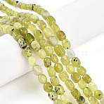 Natural Xiuyan Jade Beads Strands, Nuggets, Tumbled Stone, 3.5~8.5x4.5~7.5x4.5~7.5mm, Hole: 0.7mm, about 53~60pcs/strand, 14.96~15.55 inch(38~39.5cm)(G-N346-04A-12)
