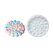 Silicone Bubble Effect Cup Mat Molds, Resin Casting Molds, for UV Resin & Epoxy Resin Jewelry Craft Making, Round Pattern, 111x13.5mm, Inner Diameter: 101x8mm(DIY-C061-02A)