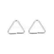 Brass Triangle Linking Ring, Buckle Clasps, Quick Link Connector, Fit for Top Drilled Beads, Webbing, Strapping Bags, Cadmium Free & Nickel Free & Lead Free, Platinum, 10.5x11x1mm(KK-N232-331D-01)