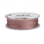 Polyester Metallic Thread, Salmon, 1mm, about 32.8 yards(30m)/roll(OCOR-G006-02-1.0mm-45)