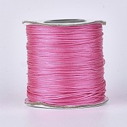 Eco-Friendly Korean Waxed Polyester Cord, Fuchsia, 0.5mm, about 169.51~174.98 Yards(155~160m)/Roll(YC-P002-0.5mm-1103)