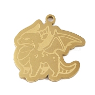 304 Stainless Steel Pendants, Pterosaur Charm, Golden, 21.5x22x1.5mm, Hole: 1mm(STAS-C095-34G)