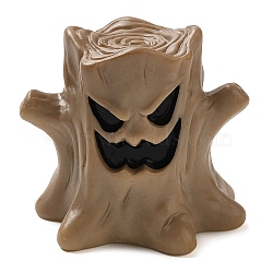 Halloween Ornaments, Resin Tree Ghost Figurines Statues for Home Desktop Decoration, Coffee, 27x29x20mm(AJEW-S001-02A)