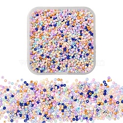 13/0 Glass Seed Beads, Ceylon, Round Hole, Round, Mixed Color, 2~2.3x1.5mm, Hole: 0.8mm, about 1714pc, 40~48g/box(SEED-YW0001-82B)