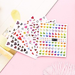 Nail Decals Stickers, Heart Star Self-adhesive Nail Art Supplies, for Woman Girls DIY Nail Art Design, Mixed Color, 90x77mm(MRMJ-R102-DP-M1)