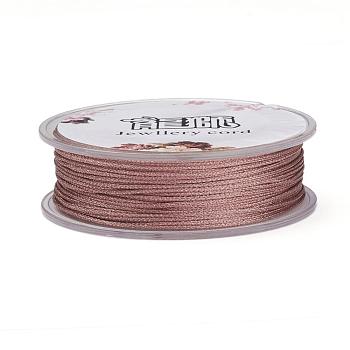 Polyester Metallic Thread, Salmon, 1mm, about 32.8 yards(30m)/roll