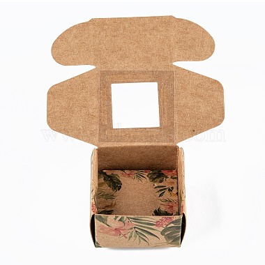 Прямоугольная складная креативная подарочная коробка из крафт-бумаги(CON-B002-04D-02)-4