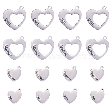 Stainless Steel Color Heart Stainless Steel Pendants