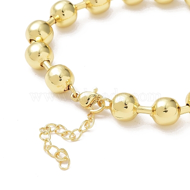 Rack Plating Brass Ball Chain Bracelets for Women(BJEW-G676-01D-G)-3