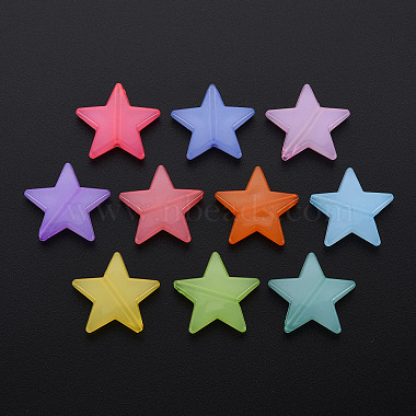 Mixed Color Star Acrylic Beads