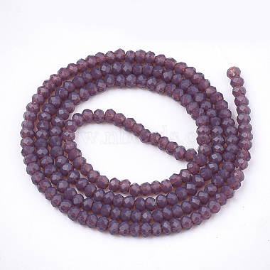 Chapelets de perles en verre opaque de couleur unie(GLAA-S178-12A-12)-2