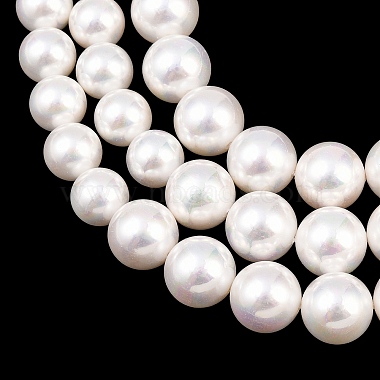 Electroplated Shell Pearl Graduated Beads Strands(BSHE-C011-04)-4
