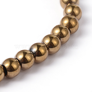 Non-magnetic Synthetic Hematite Beads Strands(X-G-G091-6mm-1)-2