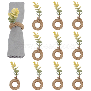 12Pcs Plastic Artificial Napkin Rings(AJEW-OC00036)-1